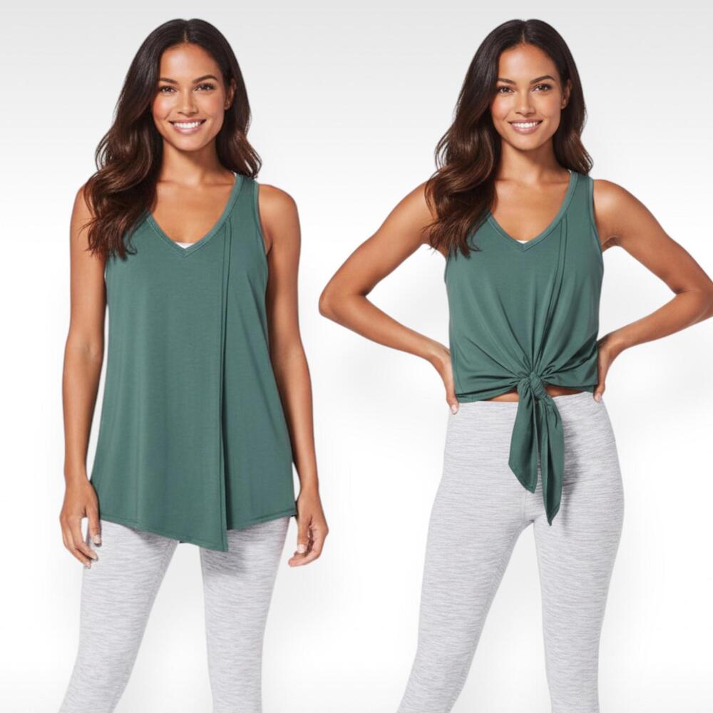 Lululemon Knot A Problem Tank Graphite Green Two-Way Wear | Size 8 | GUC